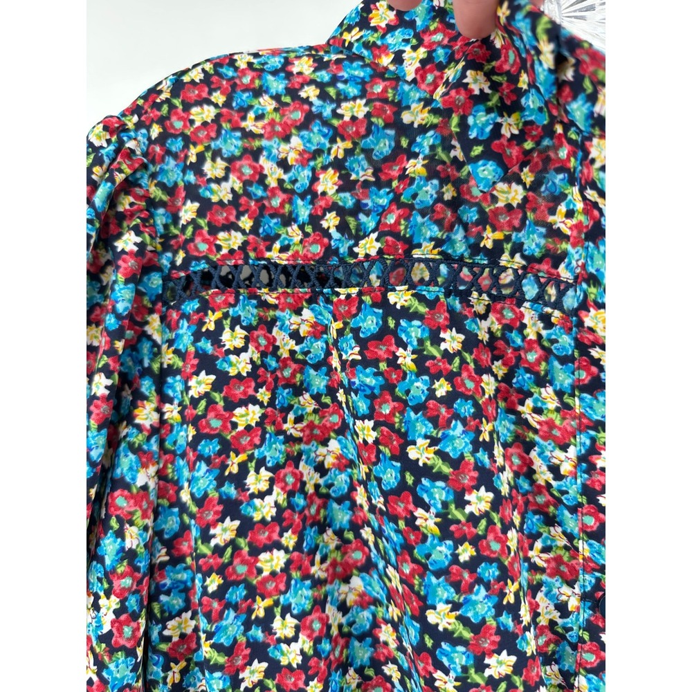 Umgee USA Floral Long‎ Sleeve Babydoll Dress 1XL Cottagecore Crochet Lace Boho - Picture 12 of 14